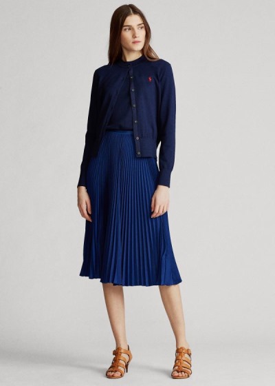 Saia Polo Ralph Lauren Pleated Midi Mulher 34725-HNPC